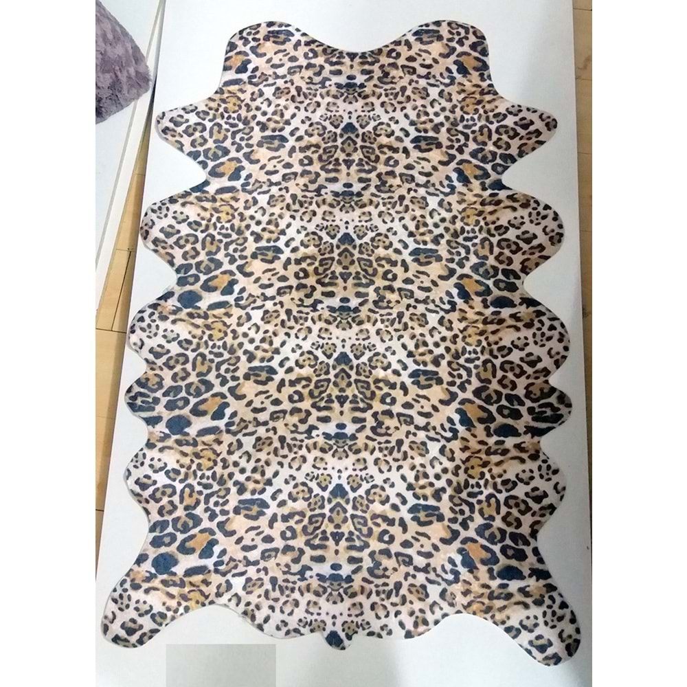 Acassia Home Baskılı Kaymaz Deri Taban Leopar Post (160x200)