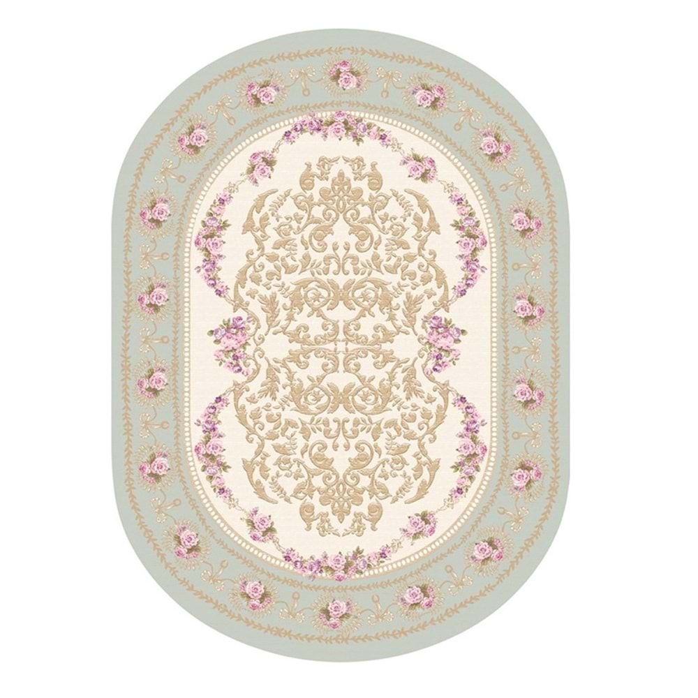 Brillant İpek Latex Oval Kaymaz Taban Halı-FASHİON HJE11693.803-(130x190)