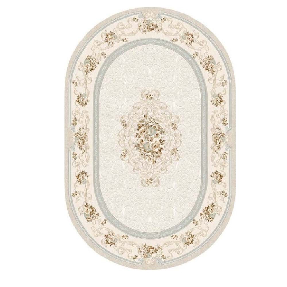 Brillant İpek Latex Oval Kaymaz Taban Halı-EVELY HJE11697.803-(150x230)