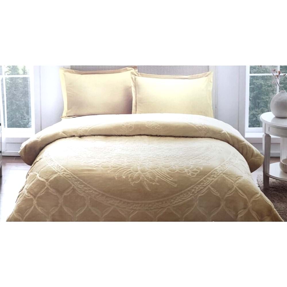 Özdilek Trendy Embos Çift Kişilik Battaniye (220x240)-Hardal