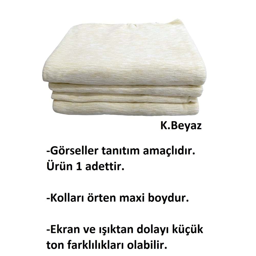Mandaş 1 Adet Şönil Dokuma Kaymaz Maxi Koltuk-Çekyat Örtüsü(180x300)-Kırık Beyaz