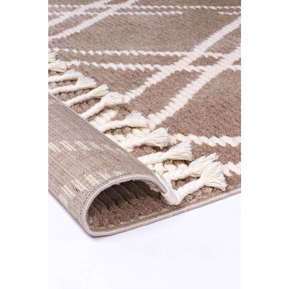 Mandaş Halı Cool CL04 Beige İskandinav Peluş Dokulu Makine Halısı - 80X150CM