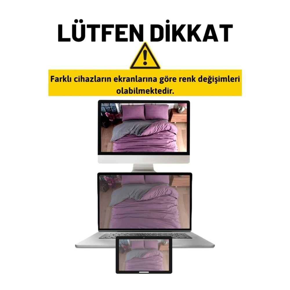 Patiska Yeni Nesil Çarşafı Lastikli Çift Taraflı Tek Kişilik Nevresim Takımı-Lila Gri