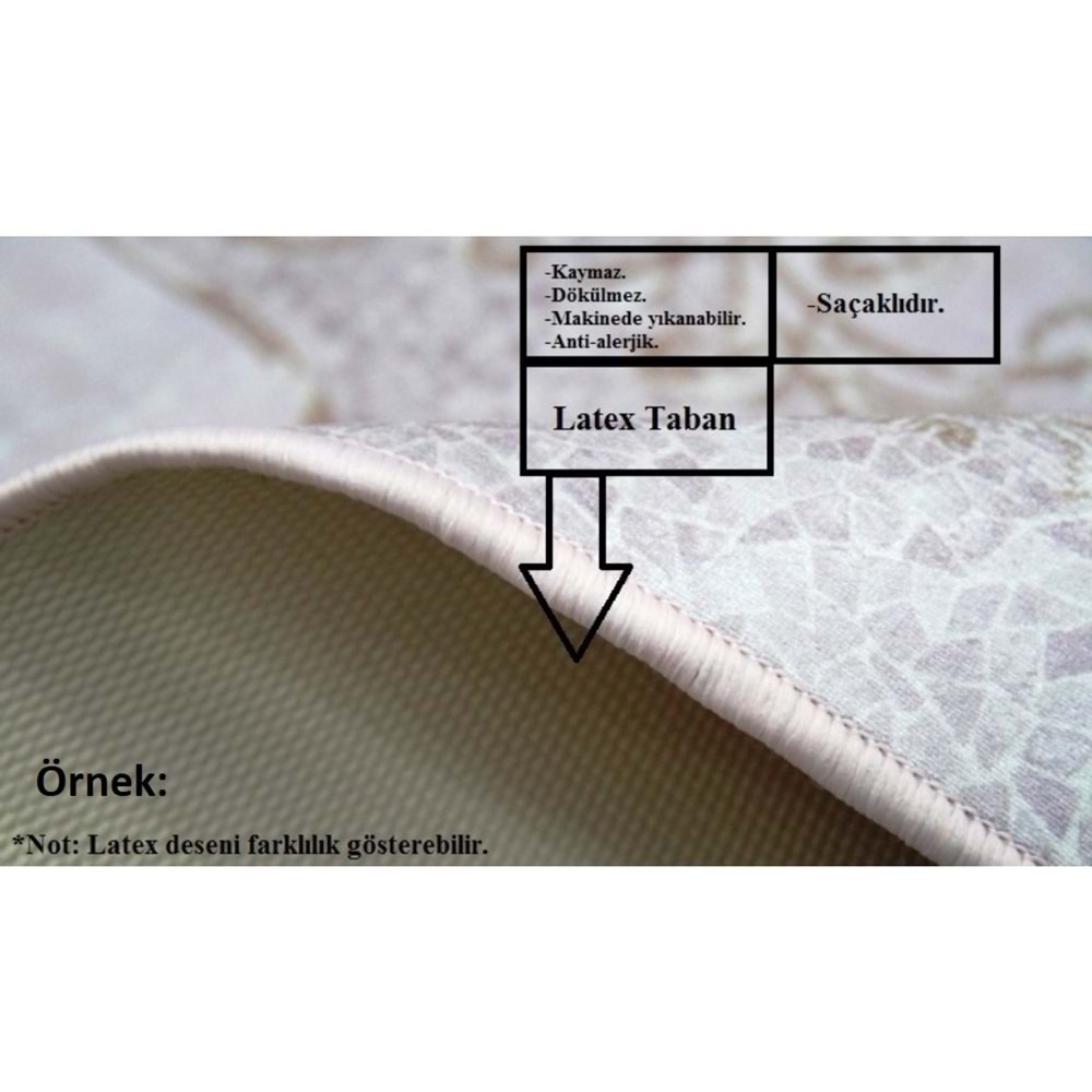 Brillant Latex Kaymaz Taban Halı-KUMSAL HL11250.801-(80x300)