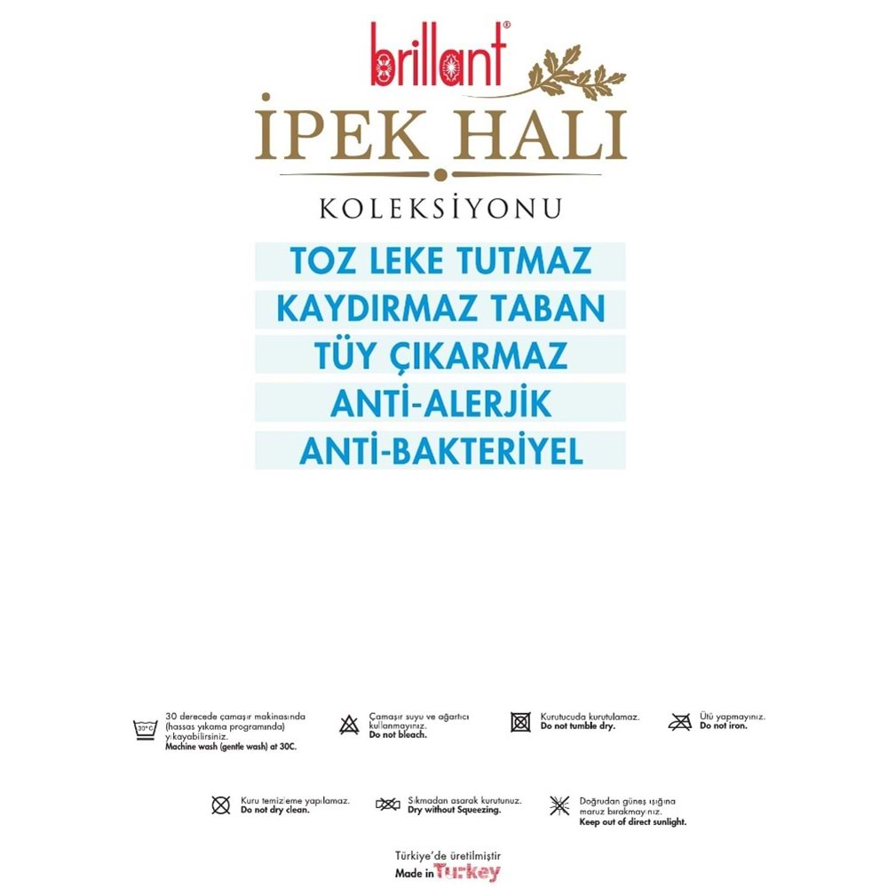 Brillant İpek Latex Kaymaz Taban Çocuk Halısı-BIRD HJ11715.801-(160x230)
