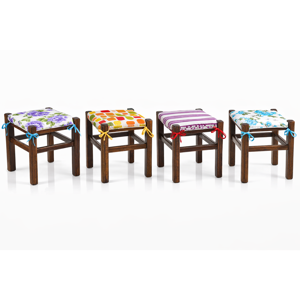 Mandaş Tekstil Tabure Minderi, Bağcıklı Tabure Minderi (32x32)