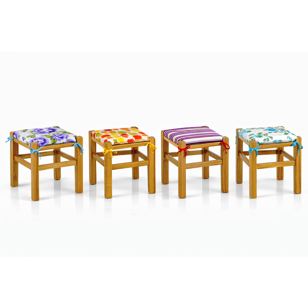 Mandaş Tekstil Tabure Minderi, Bağcıklı Tabure Minderi (32x32)