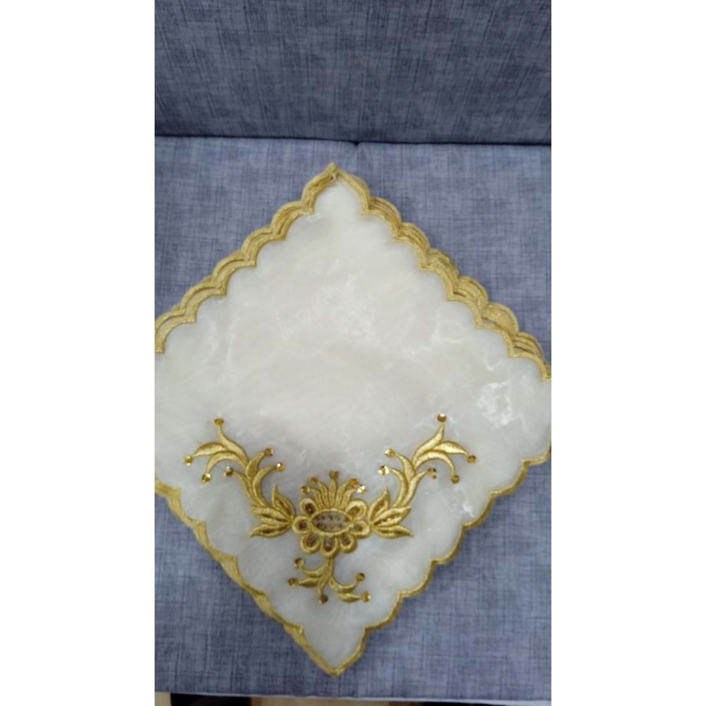 maraş işi organize vitrin gold pecete seti 6 li paket