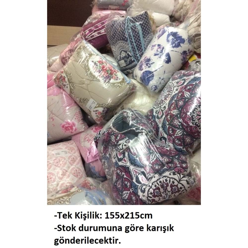 Full Öğrenci Seti, Fitted Çarşaflı Tek Kiş Nevresim Tk+Yorgan+Yastık - Lila Gri