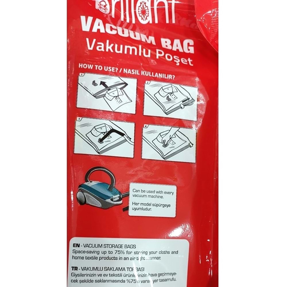 Brillant Vakumlu Hurç, 2li Set, Jumbo Boy 73x130