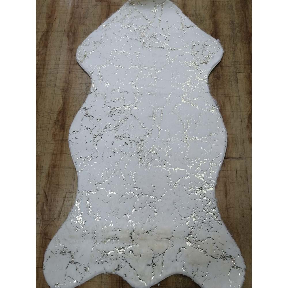 Mandaş Tekstil Simli Lüks Peluş Tavşan Tüyü Post Halı M2 (A+ Kalite)-Özel Ebat
