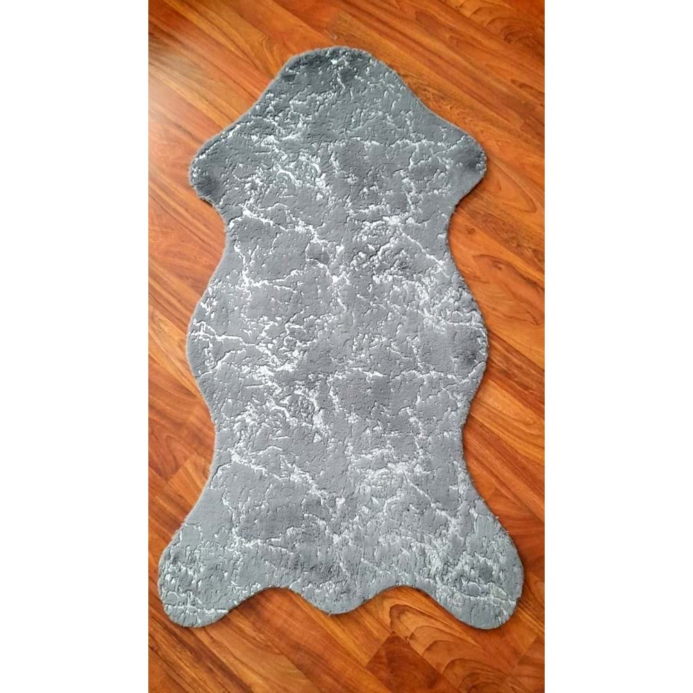 Mandaş Tekstil Simli Lüks Peluş Tavşan Tüyü Post Halı M2 (A+ Kalite)-Özel Ebat