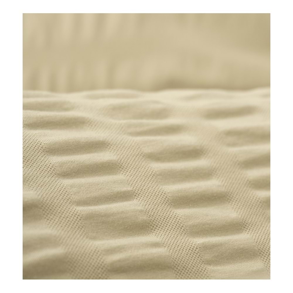 Cotton Box Crepe Lastikli Çarşaflı Lüks Penye Çift Kişilik Nevresim Takımı-Bej