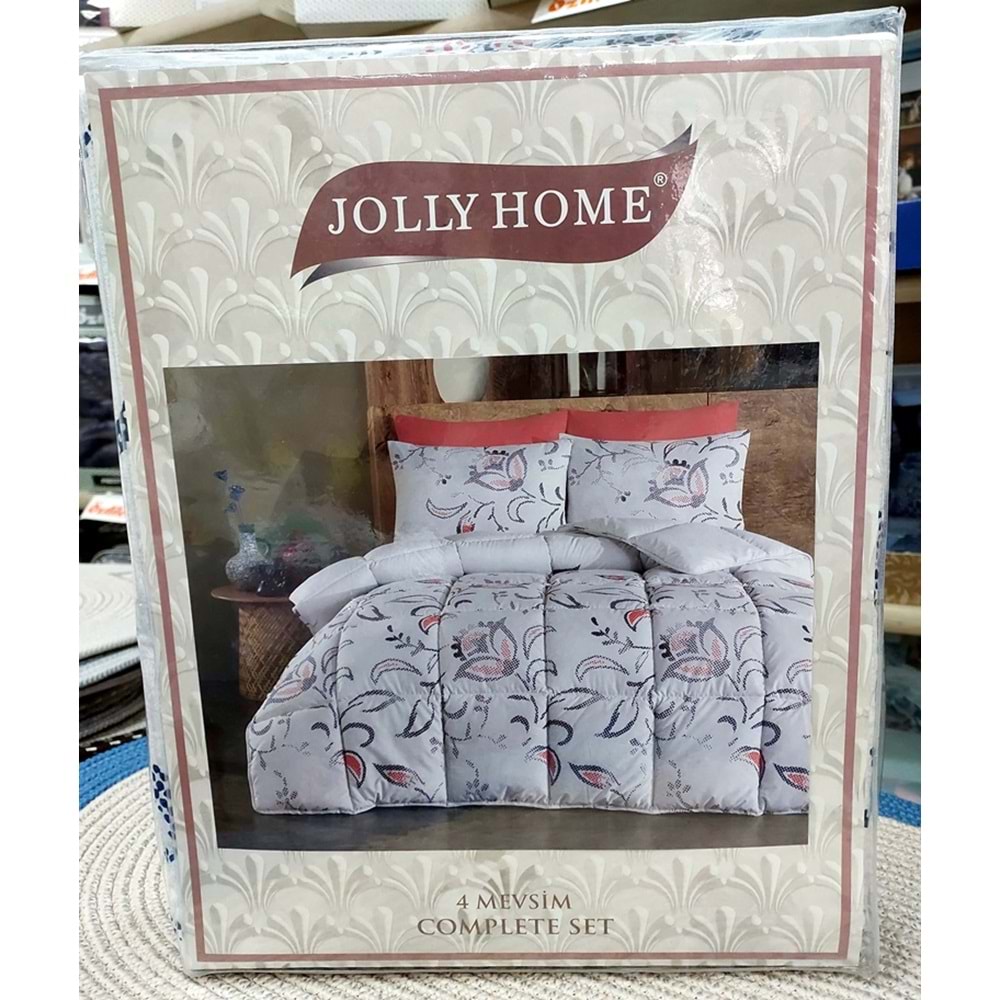 Jolly Home 4 Mevsim Tek Kişilik Kapitoneli Nevresim Takımı-Manolya Mavi