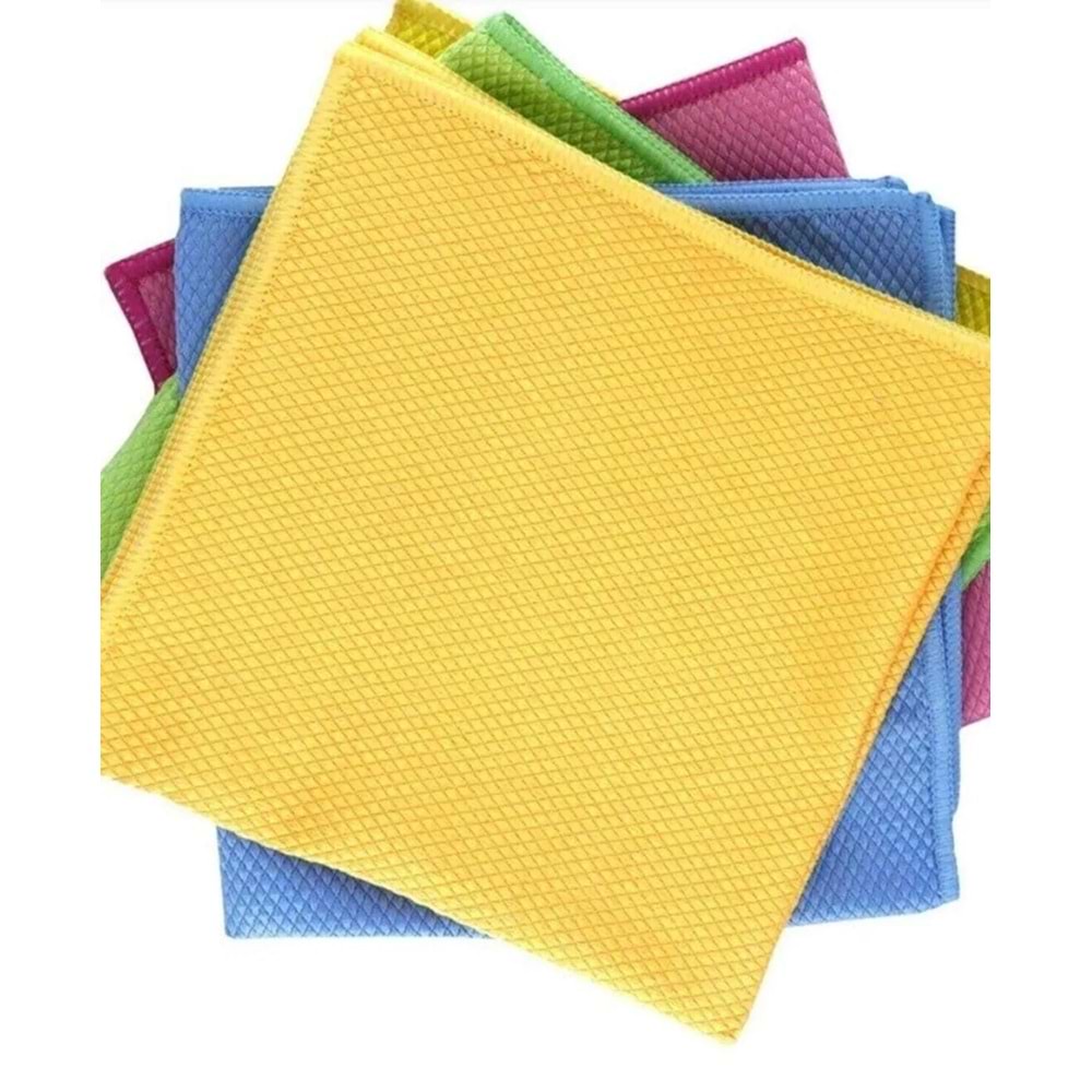 Bio Mix 6lı Mikrofiber Baklava Desen Temizlik ve Cam Bezi (30x40)