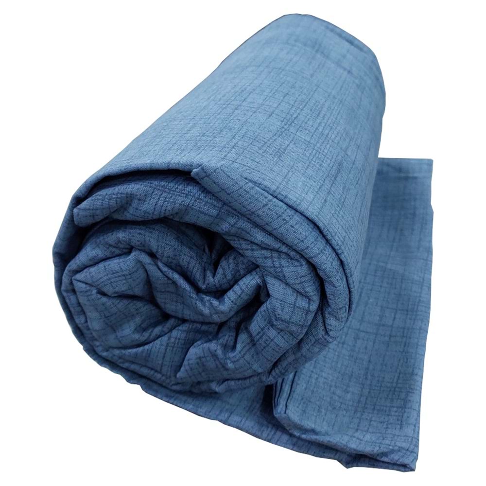 Özlü Fitted Lastikli Tek Kişilik Çarşaf Seti (100x200)-İndigo