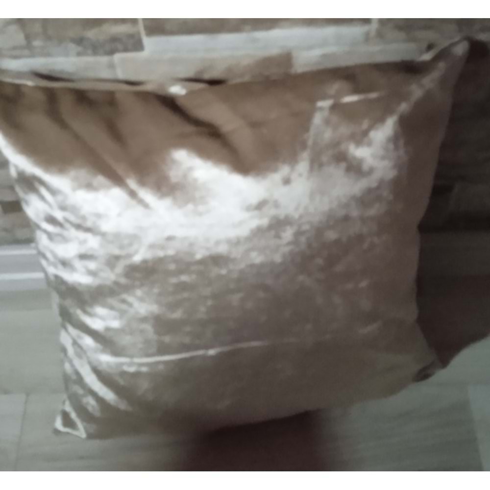 4lü Lüks Kadife Kırlent Kılıfı Düz Bej