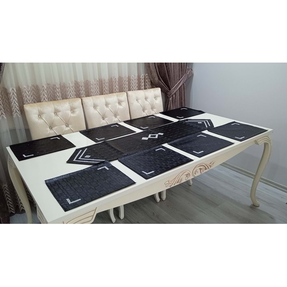mandaş yemekteyiz yemek seti boncuk işlemeli 9parça M02