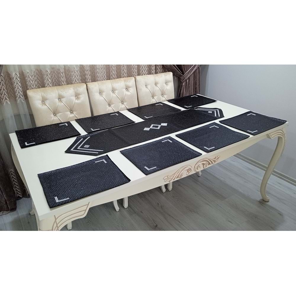 mandaş yemekteyiz yemek seti boncuk işlemeli 9 parça M03