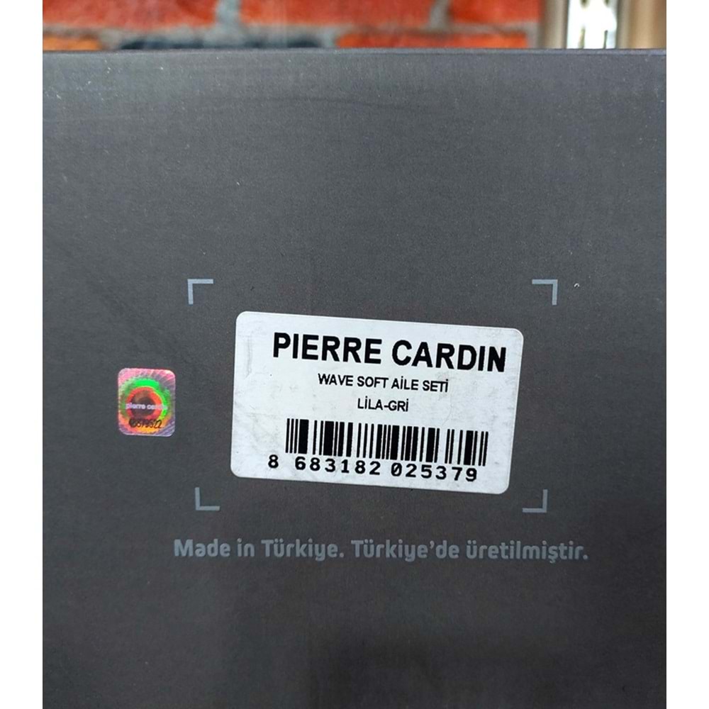 Pierre Cardin 6 Parça Jakarlı Aile Bornoz Seti-Wave Soft Lila Gri