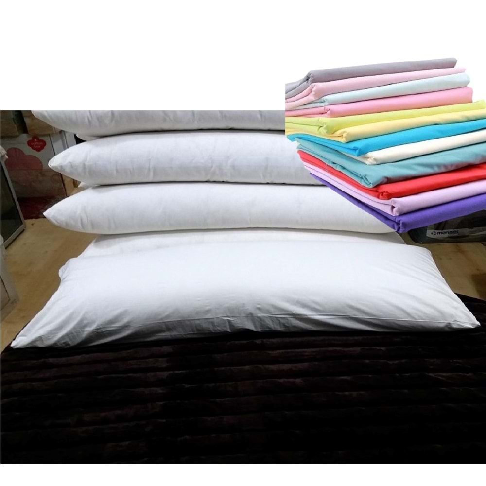 Karı Koca Yastığı 50x130+Yastık Kılıfı, Pamuklu, Uzun Yastık (50x130)