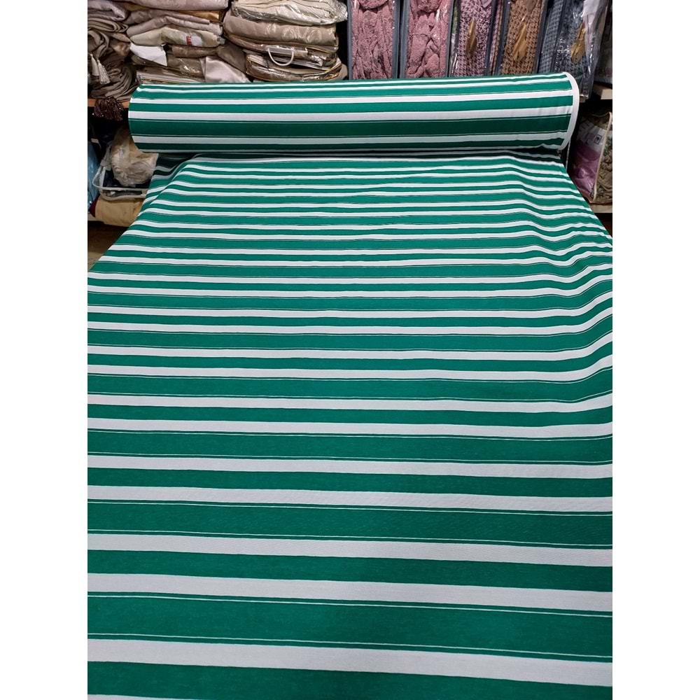 Balkon Perdesi Kalın Branda Kumaşı Metrelik (En 280cm)-Yeşil Beyaz