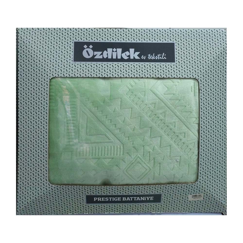 Özdilek Prestige Kalın Embos Çift Kişilik Battaniye (220x240)-Yeşil