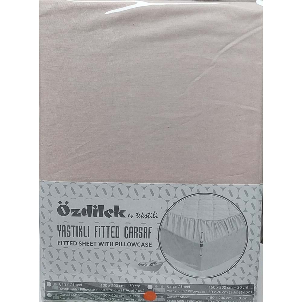 Özdilek Colourist Fitted Lastikli Tek Kişilik Çarşaf Seti (100x200)-Sütlü Kahve