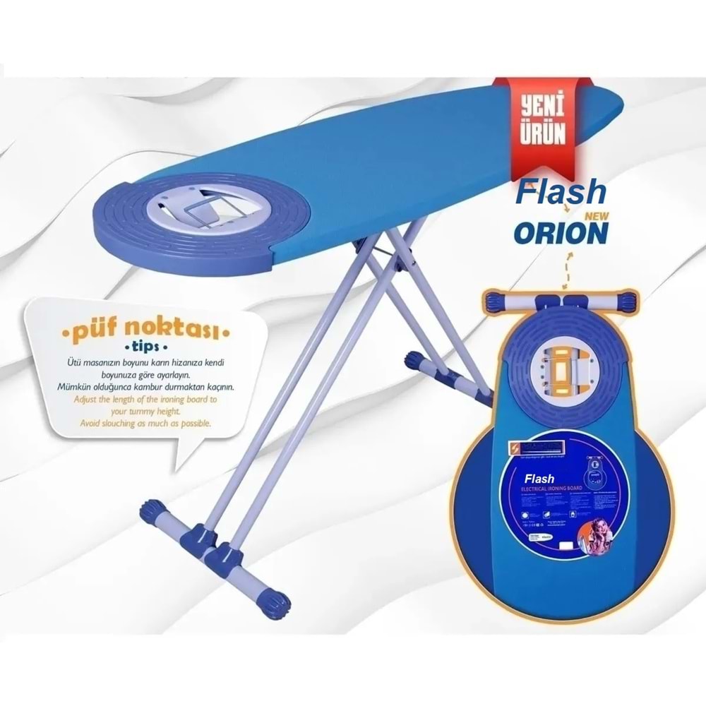 Livdora Ütü Masası XXL (Kazanlı Ütülere de Uygundur)-Flash (New Orion)