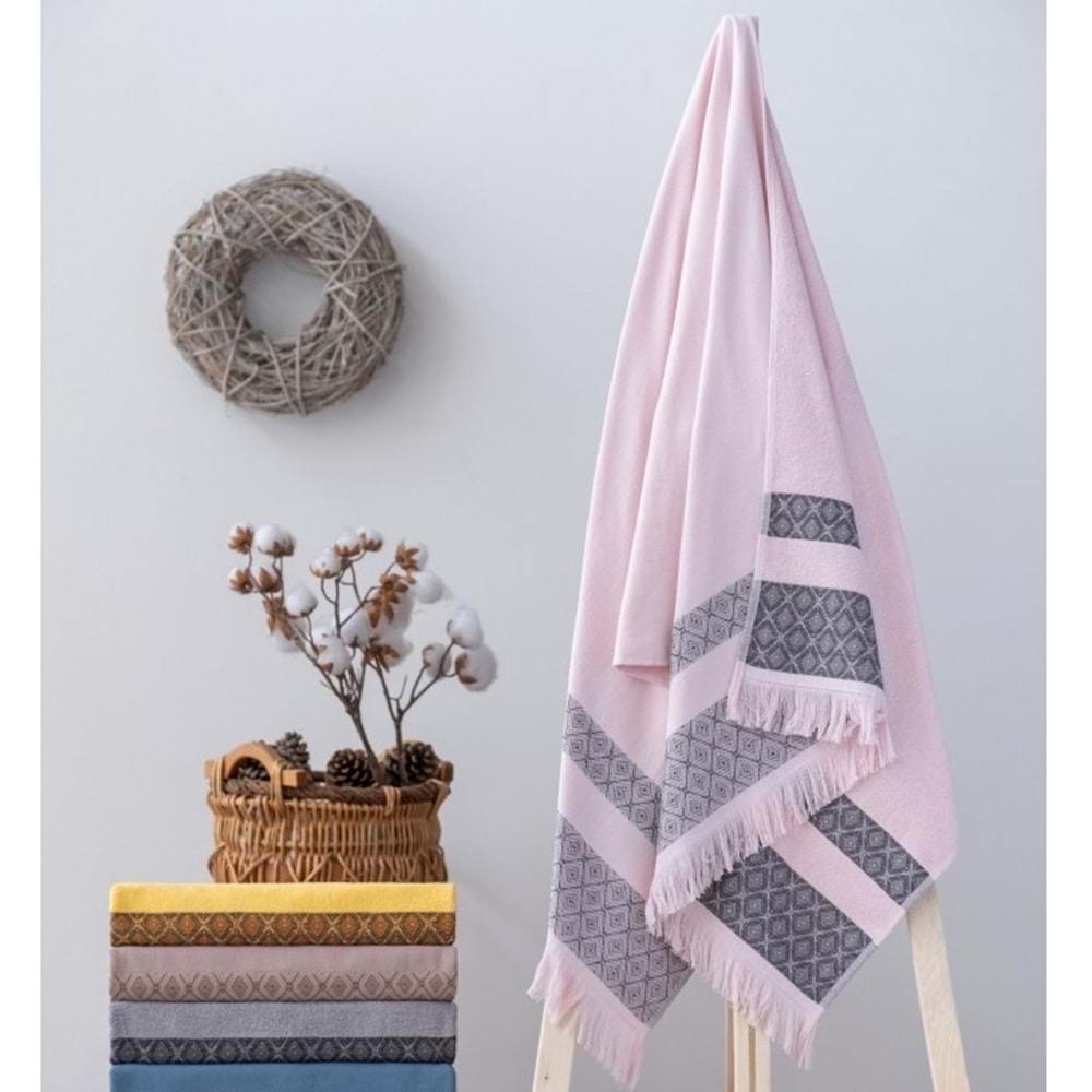 Cotton Box -Pudra- Twins Bukle Plaj Havlusu (75x150)