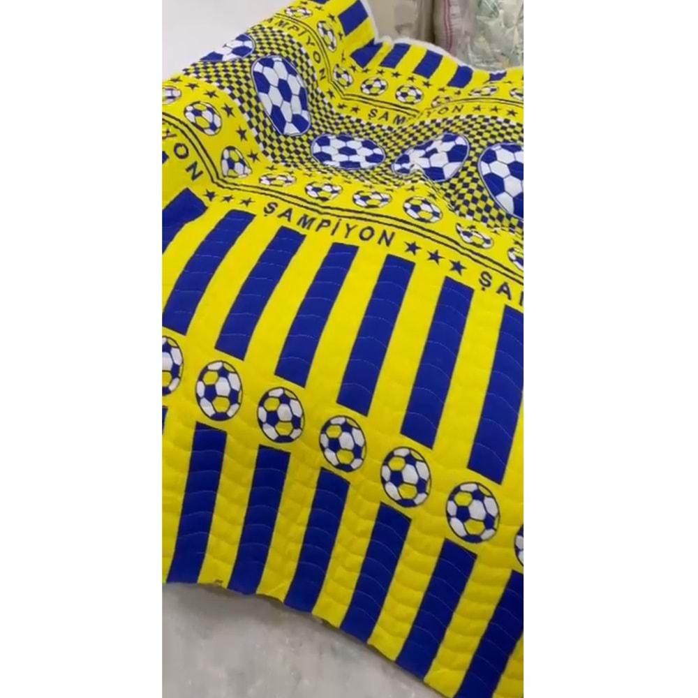 Pamuklu Çok Amaçlı Spor Desen Tek Kişilik Pike, Yatak Ört (160x230)
