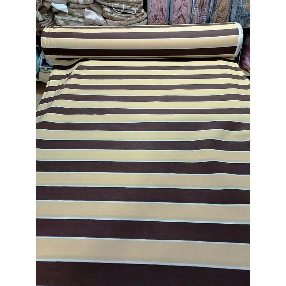 Balkon Perdesi Kalın Branda Kumaşı Metrelik (En 280cm)-Kahve Krem