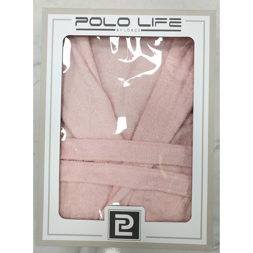 Polo Life Kutulu Bamboo Tek Bornoz Şalyaka-Pembe (XL Beden)