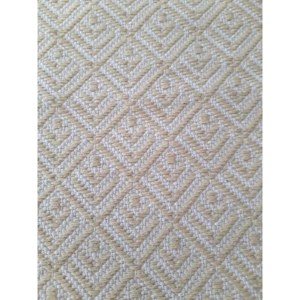 Pamuklu Cotton Kilim Çift Taraflı Yıkanabilir Dekoratif (80x150) - Sarı v2