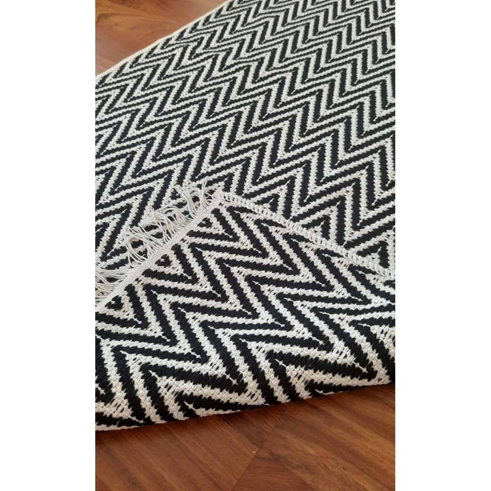 Pamuklu Cotton Kilim Çift Taraflı Yıkanabilir Dekoratif (80x150)