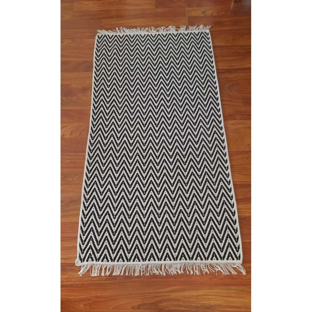 Pamuklu Cotton Kilim Çift Taraflı Yıkanabilir Dekoratif (80x150)