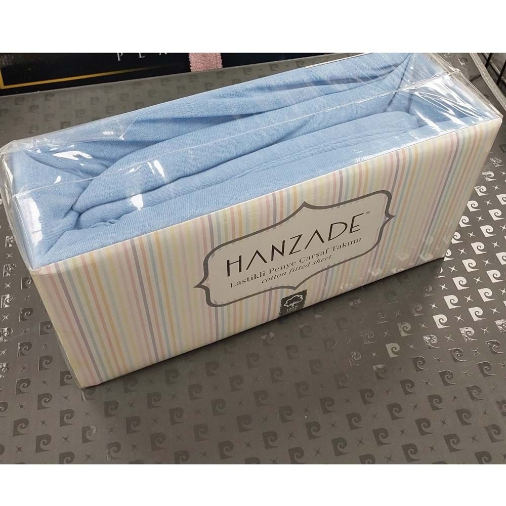 Hanzade %100 Pamuk Penye Lastikli Çift Kişilik Çarşaf Seti (160x200+30)-