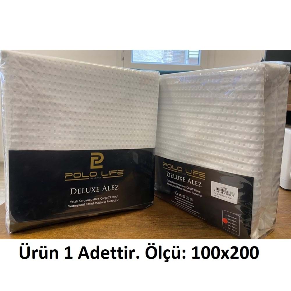 Polo Life Jakarlı Örme Kumaş Deluxe Full Lastikli Sıvı Geçirmez Tek Kişilik Alez (100x200)