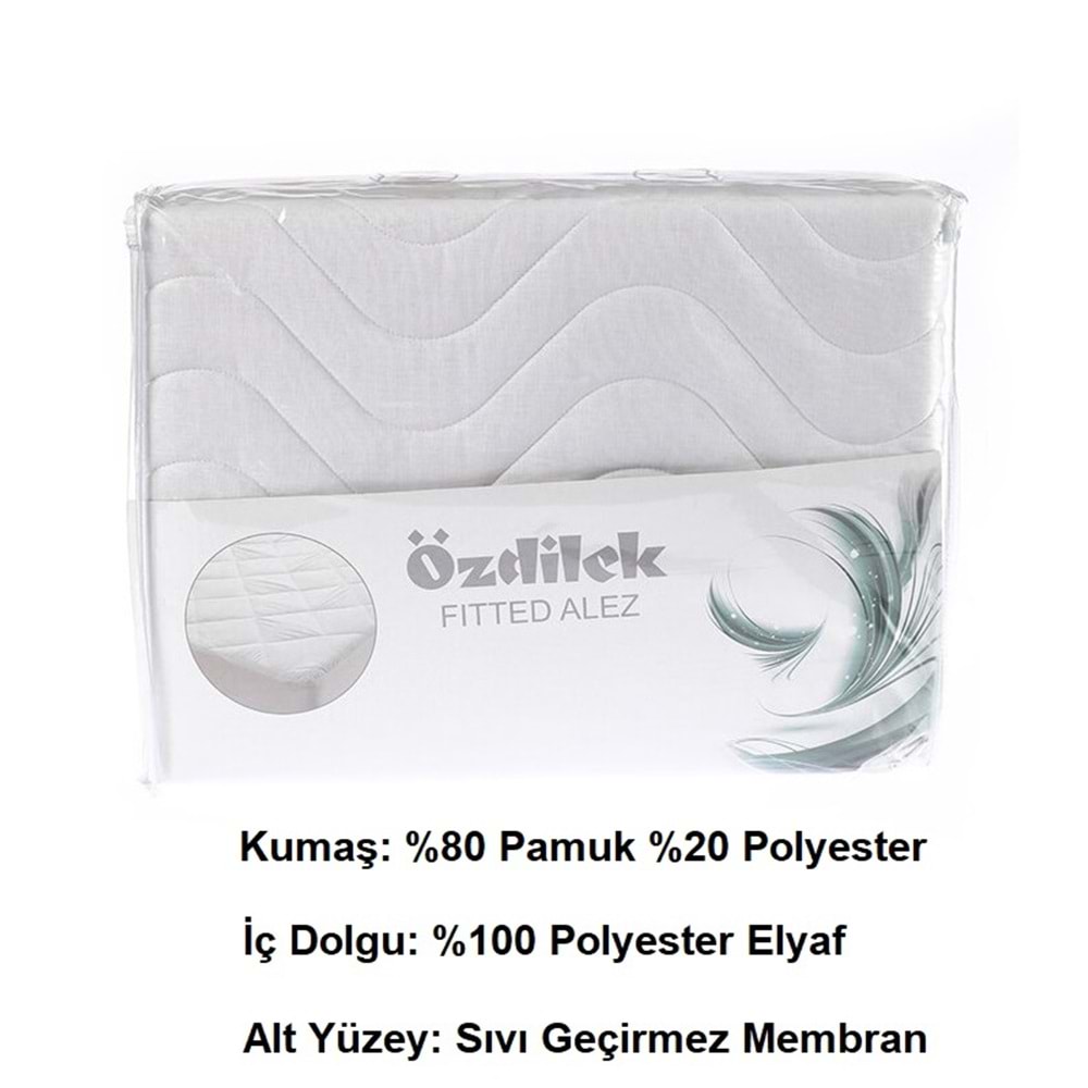 Özdilek Kapitoneli Fitted Pamuklu Sıvı Geçirmez Battal Tek Kişilik Alez (120x200+30)