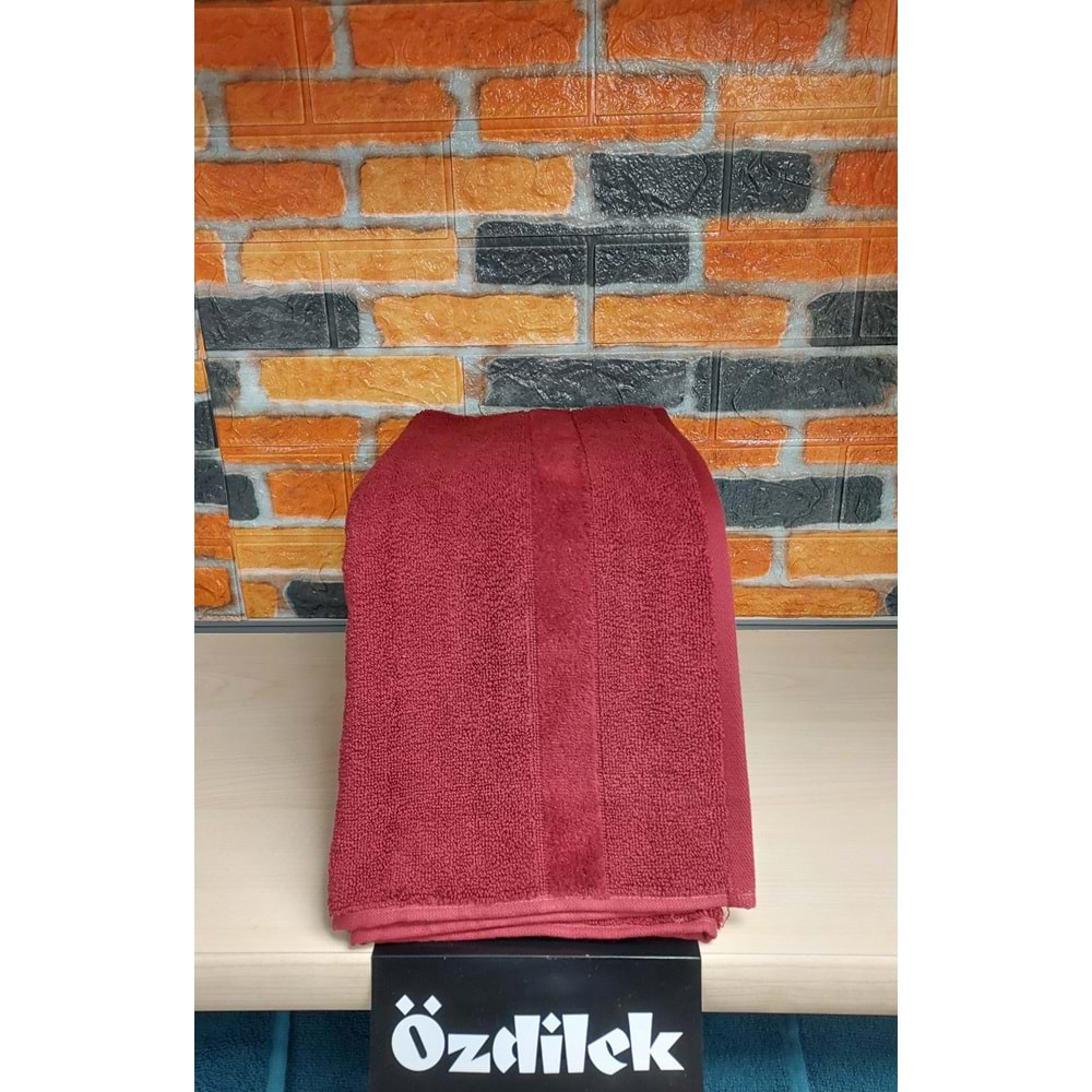 Özdilek Svv Border Kalın & Yumuşak El-Yüz Havlusu (40x76) - Brick Red (Kırmızı)