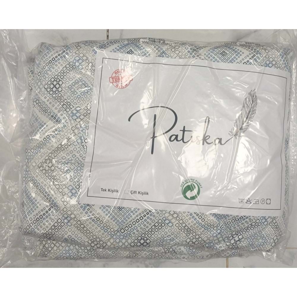 Patiska Polycotton Tek Kişilik Desenli Silikon Yorgan (155x215)