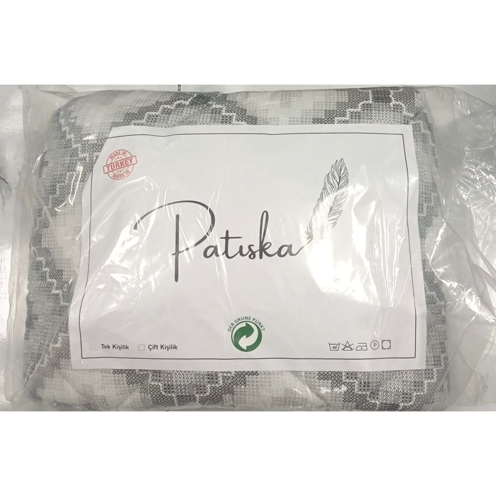 Patiska Polycotton Tek Kişilik Desenli Silikon Yorgan (155x215)
