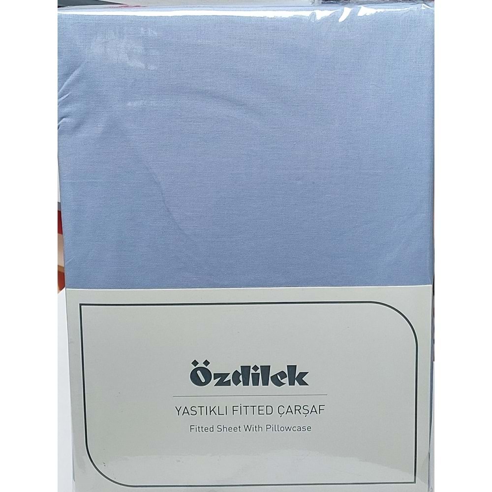 Özdilek Colourist Fitted Lastikli Çift Kişilik Çarşaf Seti (160x200)-Okyanus Mavi