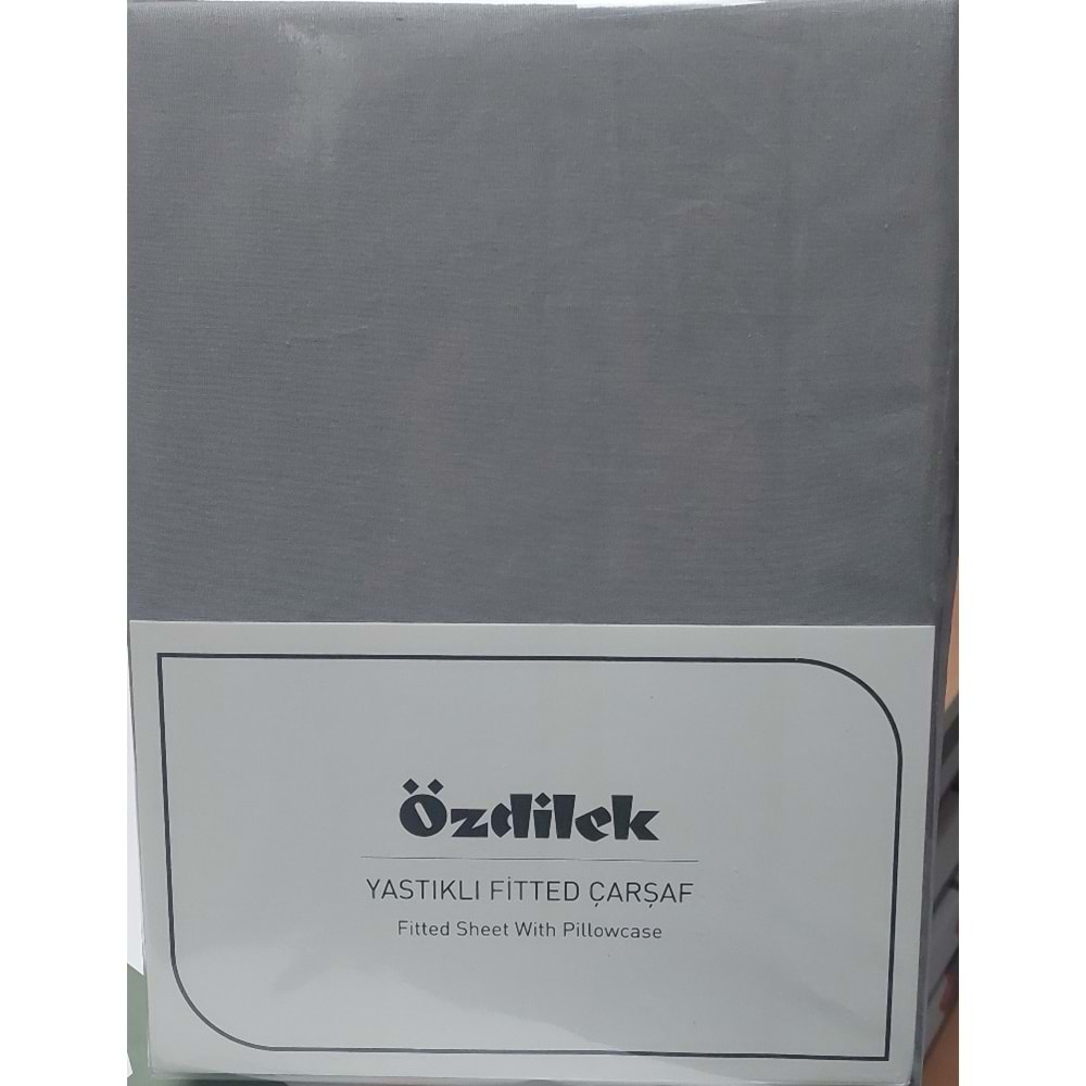 Özdilek Colourist Fitted Lastikli Çift Kişilik Çarşaf Seti (160x200)-Silver Gri