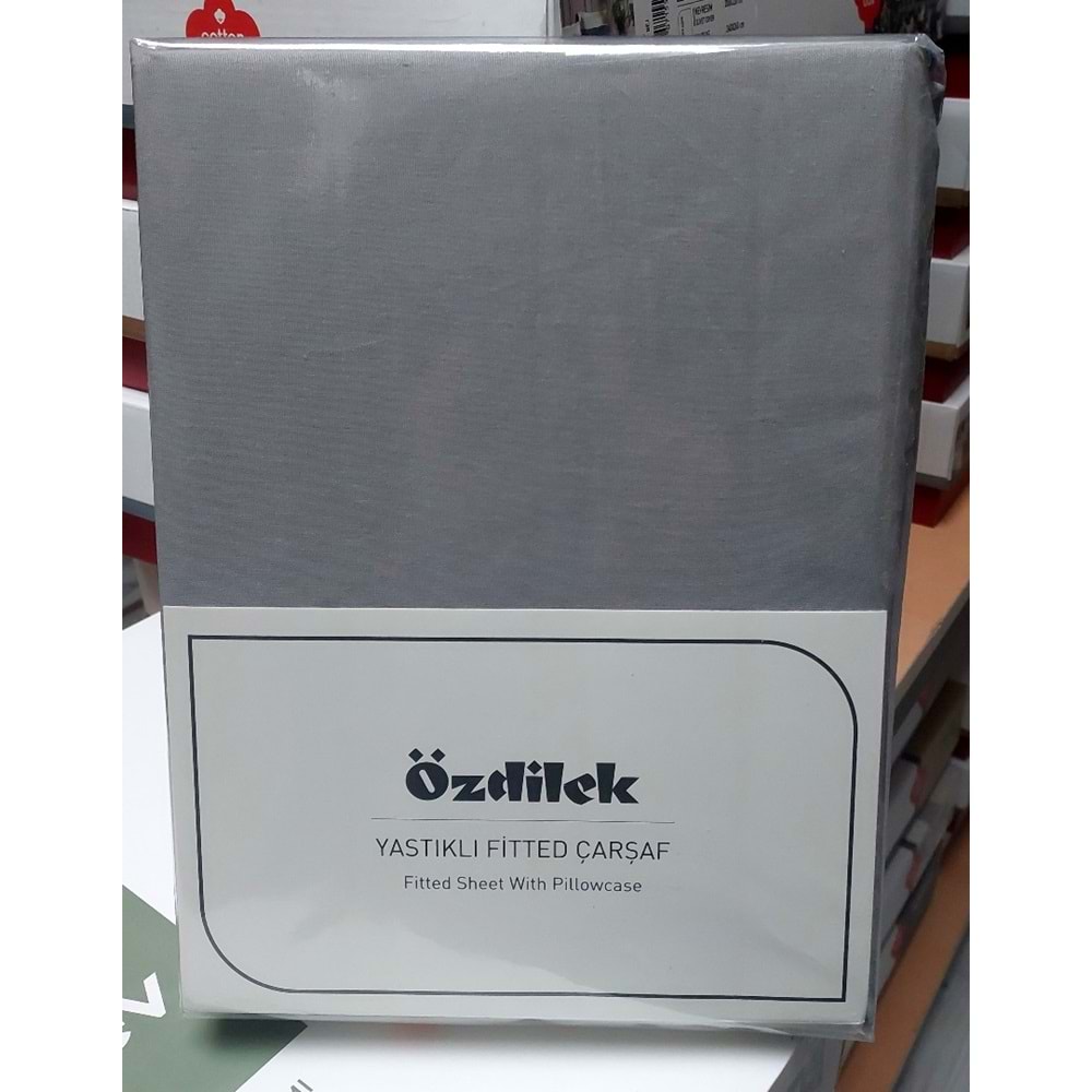 Özdilek Colourist Fitted Lastikli Çift Kişilik Çarşaf Seti (160x200)-Silver Gri