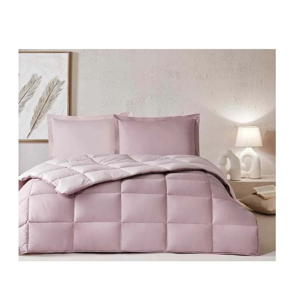 Özdilek %100 Pamuk (Çarşafı Lastikli) Çift Kişilik Yatak Seti-Colourist Rose Pudra