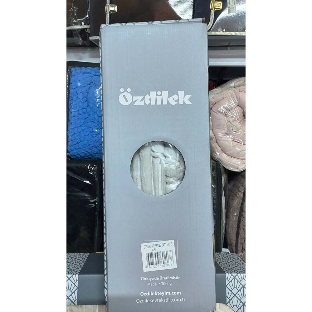 Özdilek Prestige Kalın Embos Tek Kişilik Battaniye (155x220)-Gri Yeni