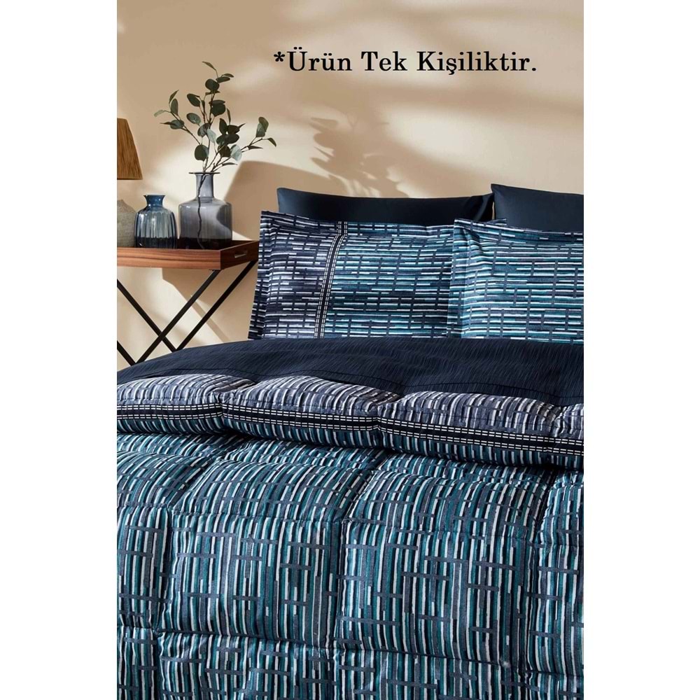 Özdilek Ranforce Tek Kişilik Uyku Seti-Modra Mavi