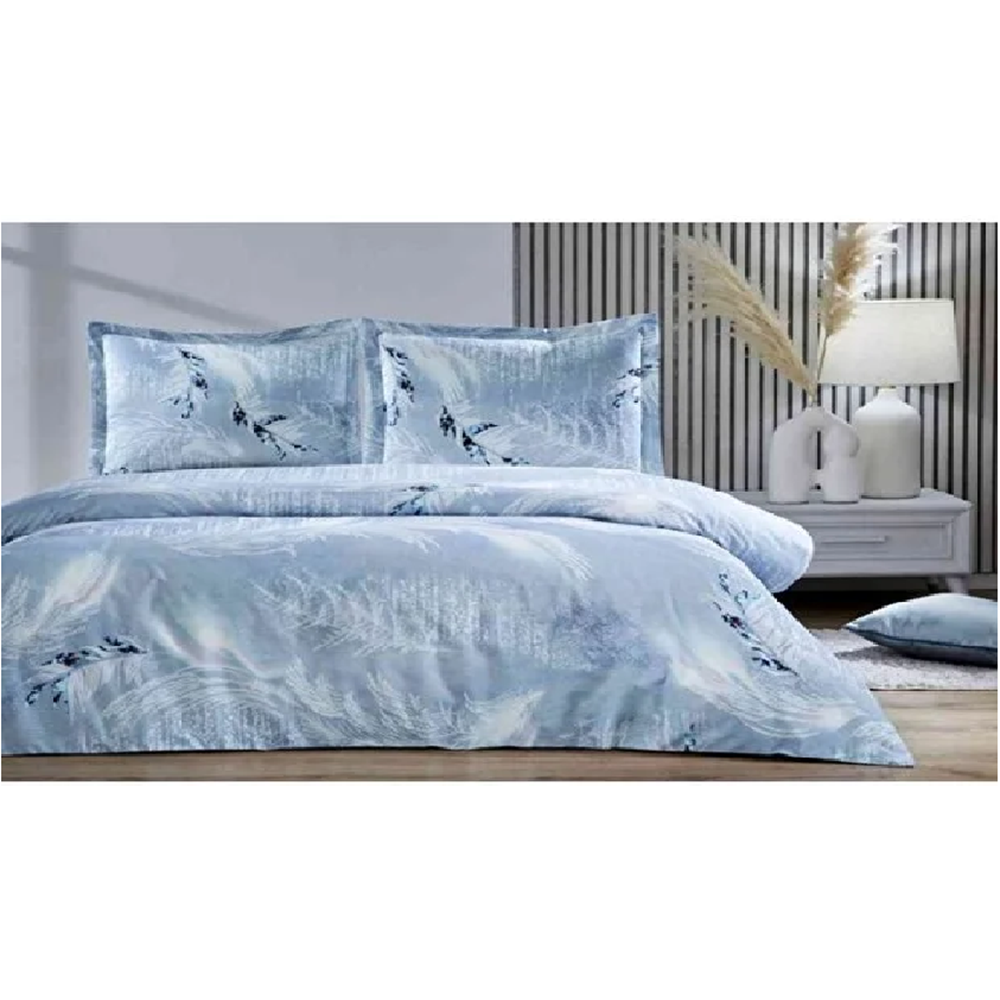 Özdilek Ranforce Çift Kişilik Nevresim Takımı Silver Snow Mavi