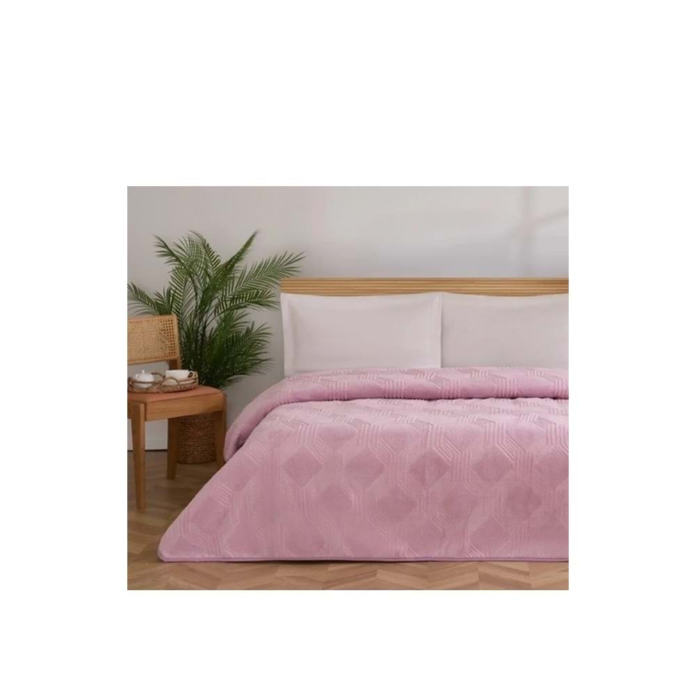 Özdilek Trendy Embos Tek Kişilik Battaniye(155x220)-Art Deco Menekşe